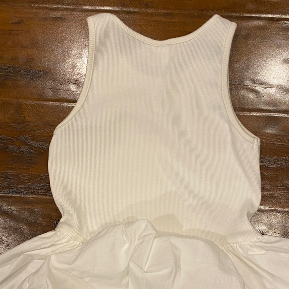 Zara Kids Crisp White Sleeveless Bubble Dress Size Girls 8 - Picture 7 of 9